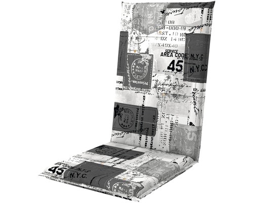 Polstr na židli a křeslo s vysokou opěrkou 119 x 48 x 6 cm Doppler LIVING 2115 Podsedák s motivem New York