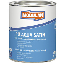 Barevný lak Modulan PU Aqua Satin hedvábně matný RAL9016 Dopravní bílá 0,75 l-thumb-0