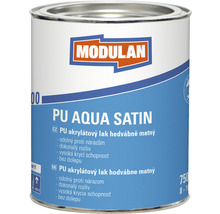 Barevný lak Modulan PU Aqua Satin hedvábně matný RAL9005 Tmavočerná 0,75 l-thumb-0