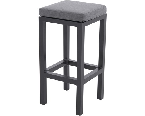 Barová stolička se čtvercovým sedákem a kovovým rámem