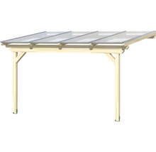 Dřevěný carport s transparentní střechou