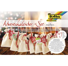 Sada adventního kalendáře s malými sáčky a přívěsky