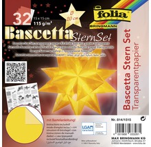 Bascetta hvězdicová sada, průhledný papír, 32 listů, 15 x 15 cm, včetně návodu k výrobě