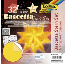 Bascetta hvězdicová sada, průhledný papír, 32 listů, 20 x 20 cm, 115 g/m², včetně návodu