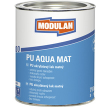 Barevný lak Modulan PU Aqua Mat matný RAL9016 Dopravní bílá 0,75 l-thumb-0