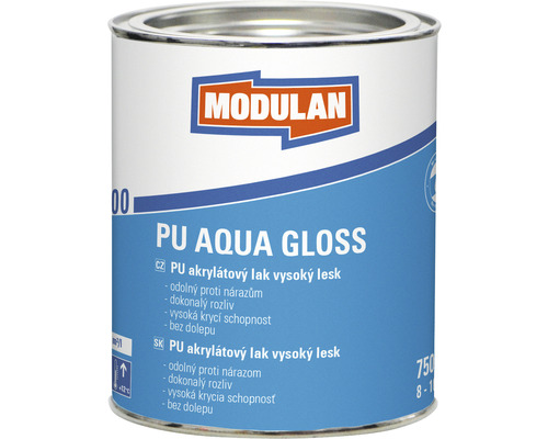 Barevný lak Modulan PU Aqua Gloss vysoký lesk RAL7016 Antracitová šedá 0,75 l