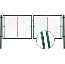 Brána PILECKÝ Ideal 360 x 145 cm dvoukřídlá zelená vč. ok pro visací zámek-thumb-1