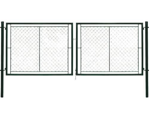 Brána PILECKÝ Ideal 360 x 175 cm dvoukřídlá zelená vč. ok pro visací zámek-0