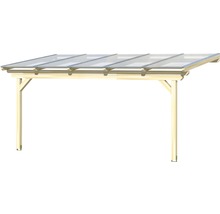 Dřevěný carport s průhlednou střechou
