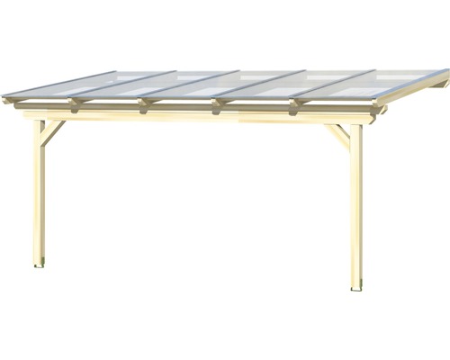 Dřevěný carport s průhlednou střechou
