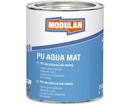 Barevný lak Modulan PU Aqua Mat matný RAL6005 Zelená 0,75 l