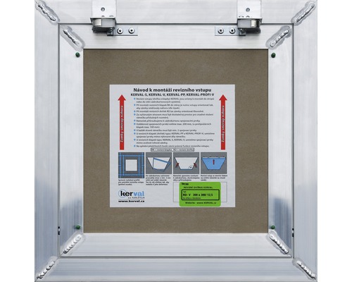 Revizní klapka s montážním návodem značky Kerval