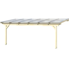 Dřevěný carport s průhlednou střechou