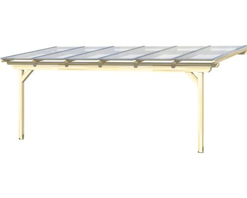 Dřevěný carport s průsvitnou střechou