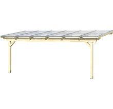 Dřevěný carport s průhlednou střechou