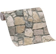 Papírová tapeta, 6924-12, motiv kameny, šedo-hnědo-černý-thumb-2