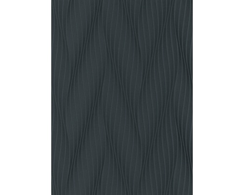 Vliesová tapeta vlna černá 10,05 x 0,53 m-0