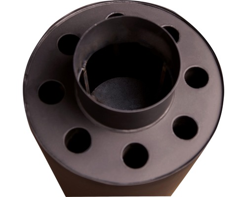 Ocelová rozeta kouřovodu s otvory pro montáž na stěnu