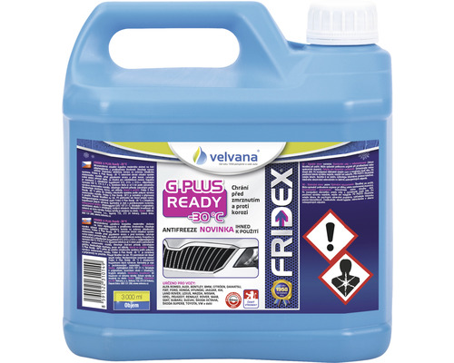 Chladící kapalina Fridex G Plus - 3l Readymix -30°C Kanystr s chladicí kapalinou, nemrznoucí směs do minus 30 stupňů Celsia