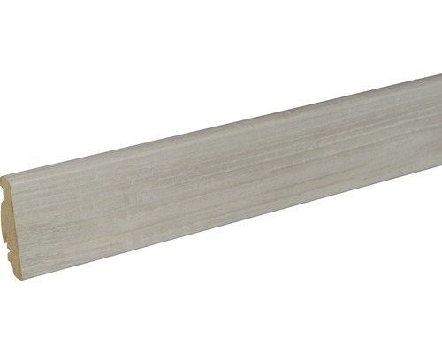 Podlahová lišta MDF Skandor FU60L 19x58x2400 mm jasan D3007 Dřevěná podlahová lišta
