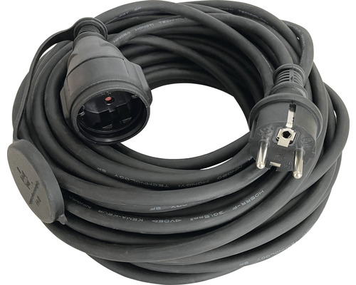 Prodlužovací kabel HO5RR-F IP44 25m schuko/schuko černý