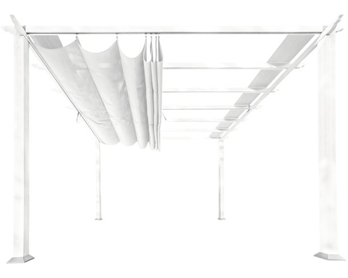 Pergola s látkovou střechou jako ochrana proti slunci
