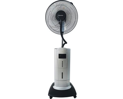 Stojanový ventilátor HANTECH Ø 40cm s rozprašovačem vody a dálkovým ovládáním Stojanový ventilátor s rozprašovačem pro venkovní použití