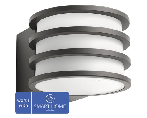 LED venkovní nástěnné osvětlení Philips Hue 1740193P0 LUCCA antracit 9.5W kompatibilní se SMART HOME by hornbach LED venkovní nástěnné osvětlení Philips Hue 1740193P0 LUCCA antracit 9.5W kompatibilní se SMART HOME by hornbach