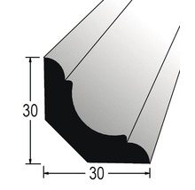 Podlahová lišta nastavovaná 30 x 30 x 2400 mm prohnutá dub-thumb-0