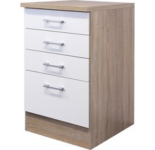 Kuchyňská skříňka spodní se šuplíky Flex Well Murano/Samoa šířka 50 cm bílá