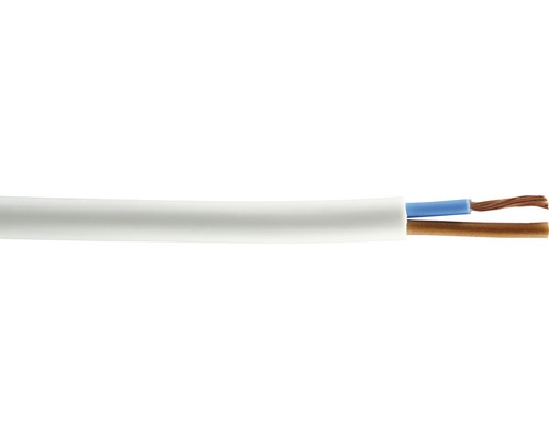 Kabel H05VV-F (CYSY) 2x1,5 bílý, metrážové zboží Elektrický kabel s pláštěm