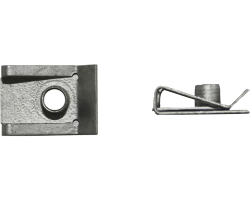 Upevňovací spona ve dvou pohledech