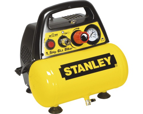 Kompresor Stanley s výkonem 1,5 HP, 6 litry a 8 bary