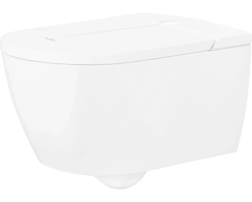 Bidetové WC set Villeroy & Boch ViClean-I 100 otevřený splachovací kruh bílá vč. WC prkénka V0E100R1