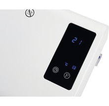 Detailní pohled na topení s digitálním displejem