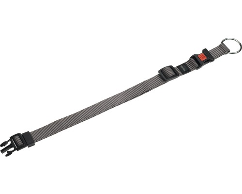 Obojek Karlie Art Sportiv Basic plynule nastavitelný vel. M 20 mm 40 – 55 cm šedý Bezpečnostní pás pro psy s kovovou sponou a karabinou
