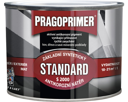 Základní barva na kov PRAGOPRIMER S2000 červeno-hnědá 0,35 l Antikorozní barva Pragoprimer Standard v plechovce