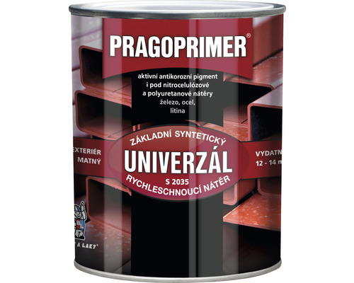 Základní barva na kov PRAGOPRIMER Univerzál S2035 0110 šedá 0,6 L Pragoprimer univerzální základní nátěr na kov