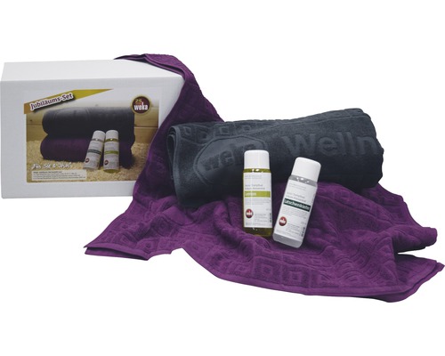 Weka výroční sada s ručníky a vonnou esencí do sauny