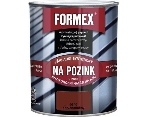Barva na kov BAL Formex S2003 0840 červenohnědý 0,6l Formex zinková barva na kovy v plechovce