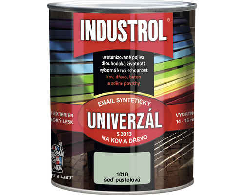 Univerzální barva Industrol S2013 Email syntetický na kov a dřevo 1010 šeď pastelová 0,75 l Univerzální barva Industrol S2013 Email syntetický na kov a dřevo 1010 šeď pastelová 0,75 l