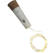 Světlo do láhve s korkem a LED světelným řetězem
