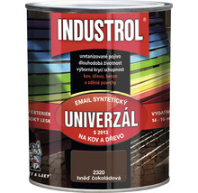 Univerzální barva Industrol S2013 Email syntetický na kov a dřevo 2430 hnědá čokoládová 0,75 l