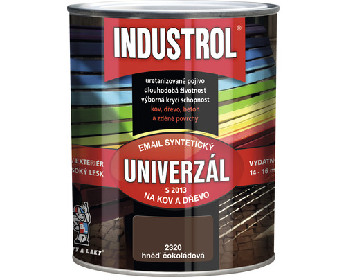 Univerzální barva Industrol S2013 Email syntetický na kov a dřevo 2430 hnědá čokoládová 0,75 l Univerzální barva Industrol S2013 Email syntetický na kov a dřevo 2430 hnědá čokoládová 0,75 l