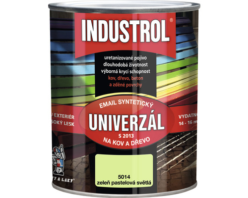 Univerzální barva Industrol S2013 Email syntetický na kov a dřevo 5014 zeleň pastelová sv. 0,75 l Univerzální barva Industrol S2013 Email syntetický na kov a dřevo 5014 zeleň pastelová sv. 0,75 l