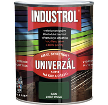 Univerzální barva Industrol S2013 Email syntetický na kov a dřevo 5400 zelená tmavá 0,75 l