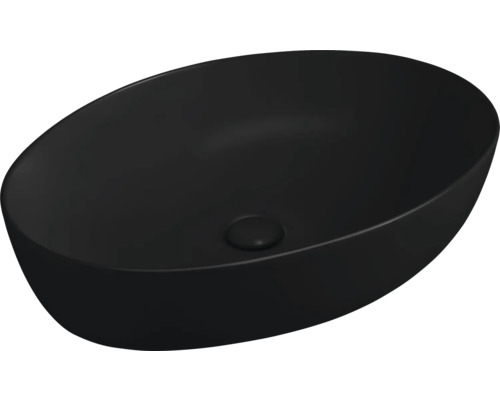 Umyvadlo na desku Jungborn Kalen sanitární keramika černá 62,5 x 42 x 14 cm