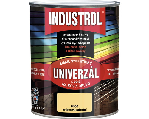 Univerzální barva Industrol S2013 Email syntetický na kov a dřevo 6100 okrová střední 0,75 l Univerzální barva Industrol S2013 Email syntetický na kov a dřevo 6100 okrová střední 0,75 l
