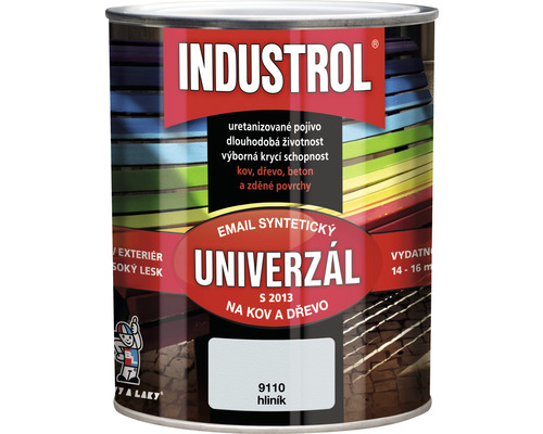 Univerzální barva Industrol S2013 Email syntetický na kov a dřevo 9110 hliník 0,75 l Univerzální barva Industrol S2013 Email syntetický na kov a dřevo 9110 hliník 0,75 l