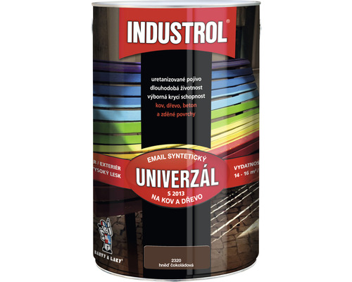 Univerzální barva Industrol S2013 Email syntetický na kov a dřevo 2430 hnědá čokoládová 4 l Univerzální barva Industrol S2013 Email syntetický na kov a dřevo 2430 hnědá čokoládová 4 l